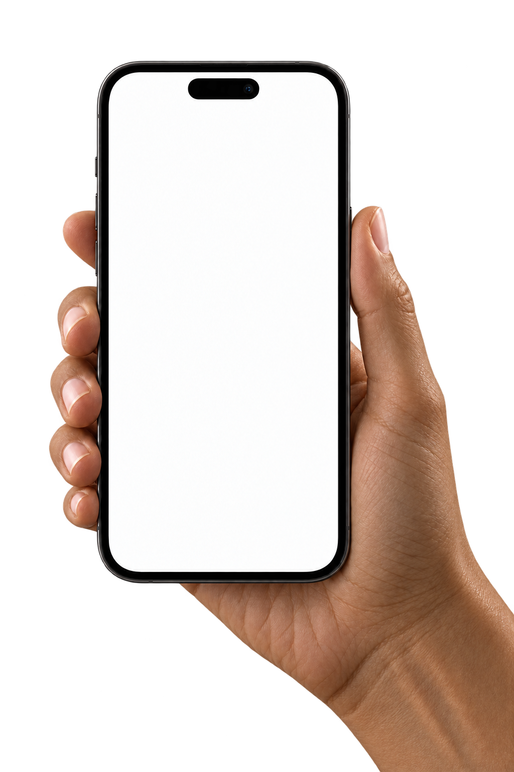 An iPhone held in a hand